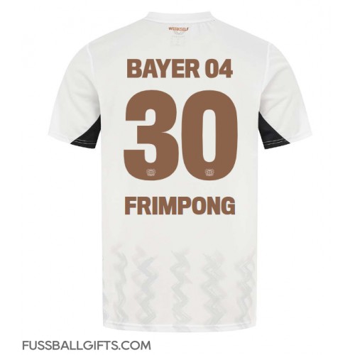 Bayer Leverkusen Jeremie Frimpong #30 Fußballbekleidung Auswärtstrikot 2024-25 Kurzarm